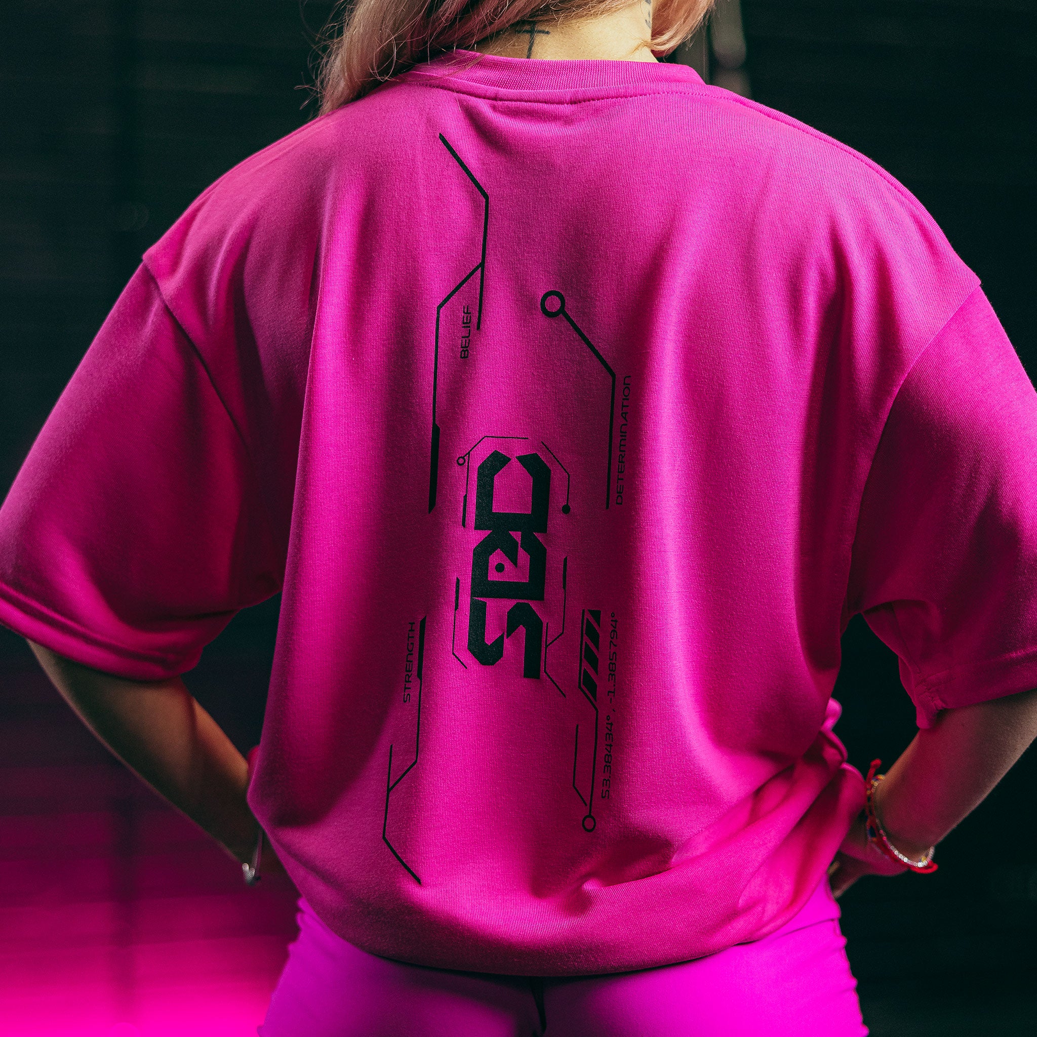 Nova Oversized T-Shirt - Glow Pink – SBD Apparel Canada