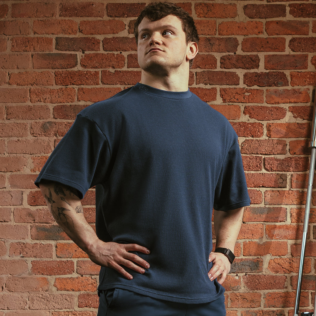 Serenity Waffle-Knit Oversized T-Shirt