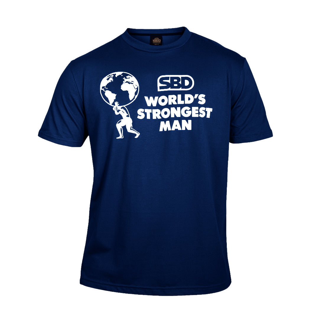 World's Strongest Man T-Shirt 2024 - Blue-SBD Apparel Canada