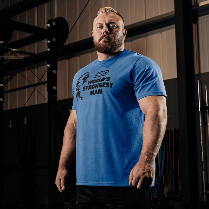 World's Strongest Man T-Shirt 2022 - Blue