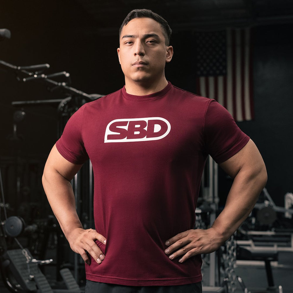 Phoenix Brand T-Shirt - Burgundy & White-SBD Apparel Canada