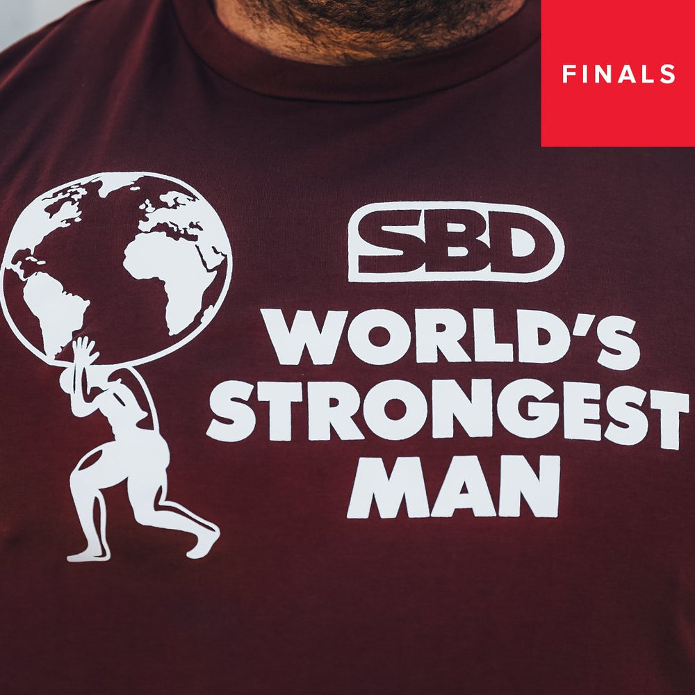 World's Strongest Man T-Shirt 2021 - Fire Brick-SBD Apparel Canada