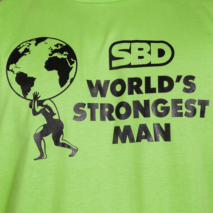 T-shirt Homme le plus fort du monde 2022 - Vert citron
