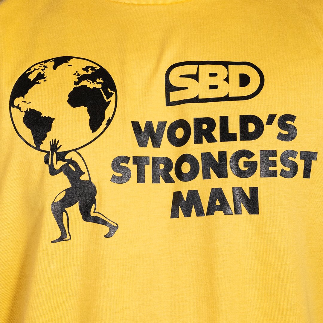 T-shirt Homme le plus fort du monde 2021 - Jaune lever du soleil