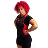 Powerlifting Singlet Women's Fit - Noir & Rouge